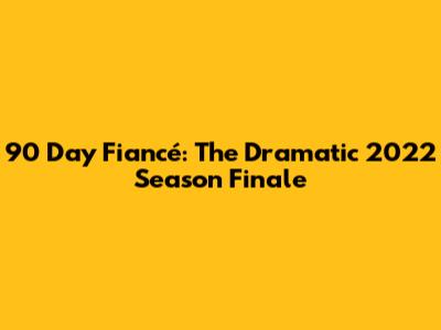 90 Day Fiancé: The Dramatic 2022 Season Finale