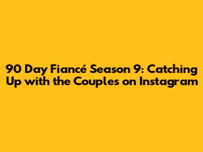 90 Day Fiancé Season 9: Catching Up with the Couples on Instagram