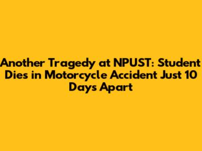 Another Tragedy at NPUST: Student Dies in Motorcycle Accident Just 10 Days Apart