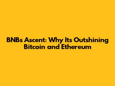 BNB's Ascent: Why It's Outshining Bitcoin and Ethereum