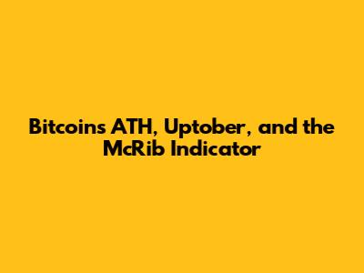 Bitcoin's ATH, Uptober, and the McRib Indicator