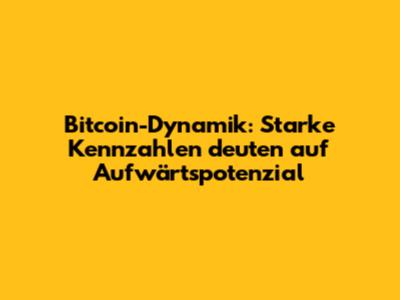 Bitcoin-Dynamik: Starke Kennzahlen deuten auf Aufwärtspotenzial