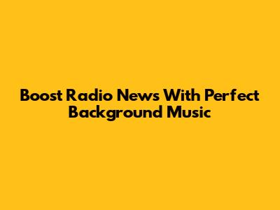 Boost Radio News With Perfect Background Music