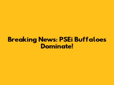 Breaking News: PSEi Buffaloes Dominate!