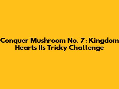 Conquer Mushroom No. 7: Kingdom Hearts II's Tricky Challenge