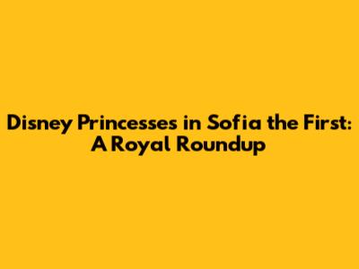 Disney Princesses in Sofia the First: A Royal Roundup
