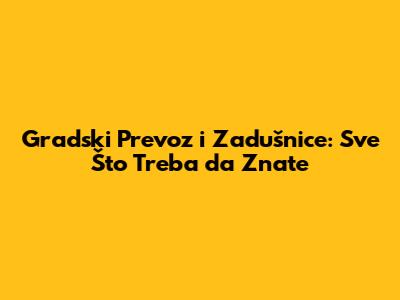 Gradski Prevoz i Zadušnice: Sve Što Treba da Znate