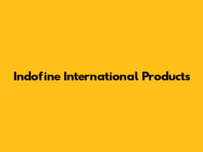 Indofine International Products