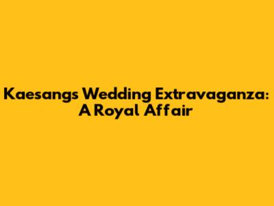 Kaesang's Wedding Extravaganza: A Royal Affair