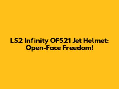 LS2 Infinity OF521 Jet Helmet: Open-Face Freedom!