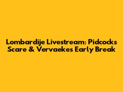 Lombardije Livestream: Pidcock's Scare & Vervaeke's Early Break