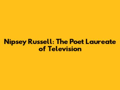 Nipsey Russell: The Poet Laureate of Television