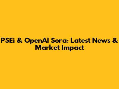 PSEi & OpenAI Sora: Latest News & Market Impact