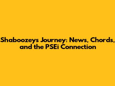 Shaboozey's Journey: News, Chords, and the PSEi Connection