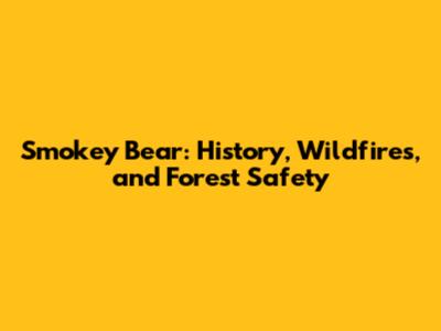 Smokey Bear: History, Wildfires, and Forest Safety