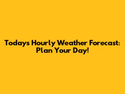 Today's Hourly Weather Forecast: Plan Your Day!