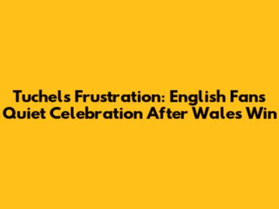 Tuchel's Frustration: English Fans' Quiet Celebration After Wales Win