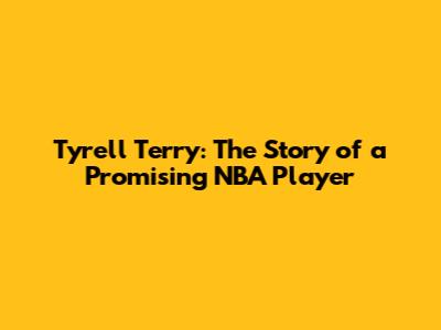 Tyrell Terry: The Story of a Promising NBA Player