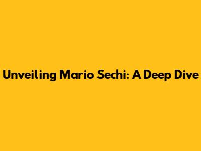 Unveiling Mario Sechi: A Deep Dive